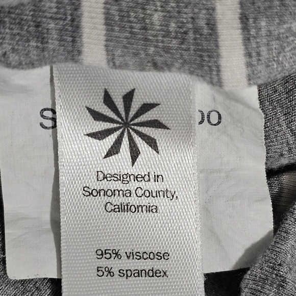 Athleta grey stripe knit rouched tank dress women's size small - Picture 6 of 6